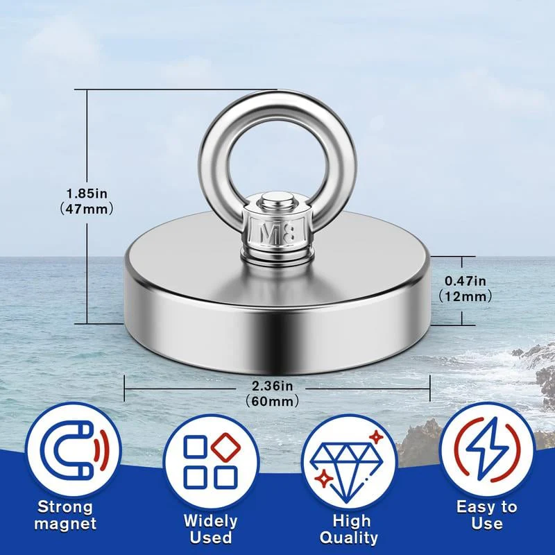 Fishing Magnet: 350LBS Super Strong Neodymium Magnet 🧲 - Image 7