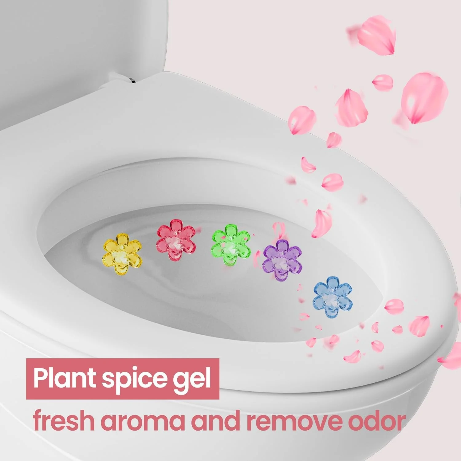 🔥🚽84 Flowers Toilet Cleaner Gel Stamp 1 set contains 6 pack (84 flowers) - Image 4