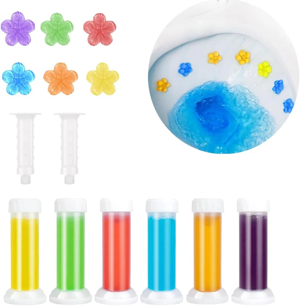 🔥🚽84 Flowers Toilet Cleaner Gel Stamp 1 set contains 6 pack (84 flowers) - Image 8