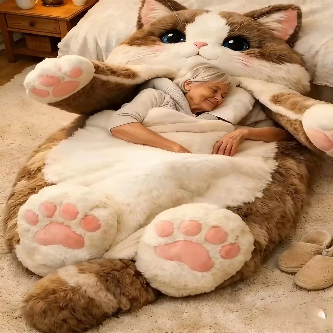 ⏰🐱 Fluffy cat sleeping bagy💤 - Image 5