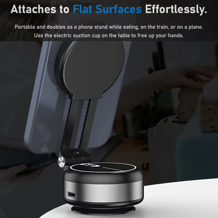 Foldable Portable Vacuum Magnetic Cell Phone Holder - Image 2