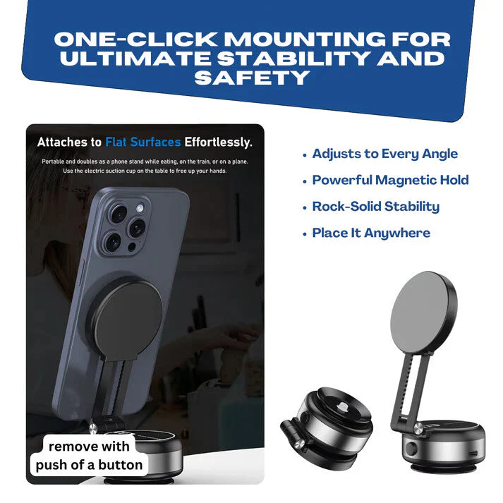 Foldable Portable Vacuum Magnetic Cell Phone Holder - Image 8