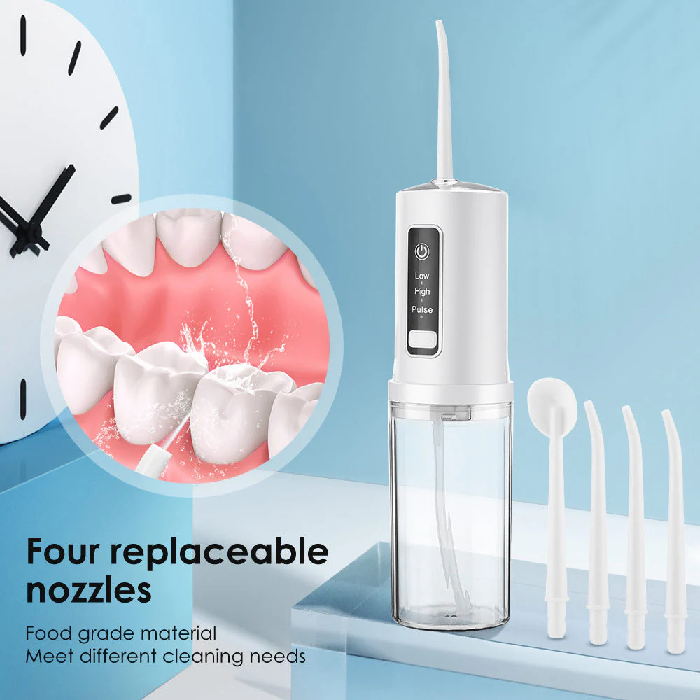 Four-hole portable foldable interdental cleaner - intelligent dental flosser.