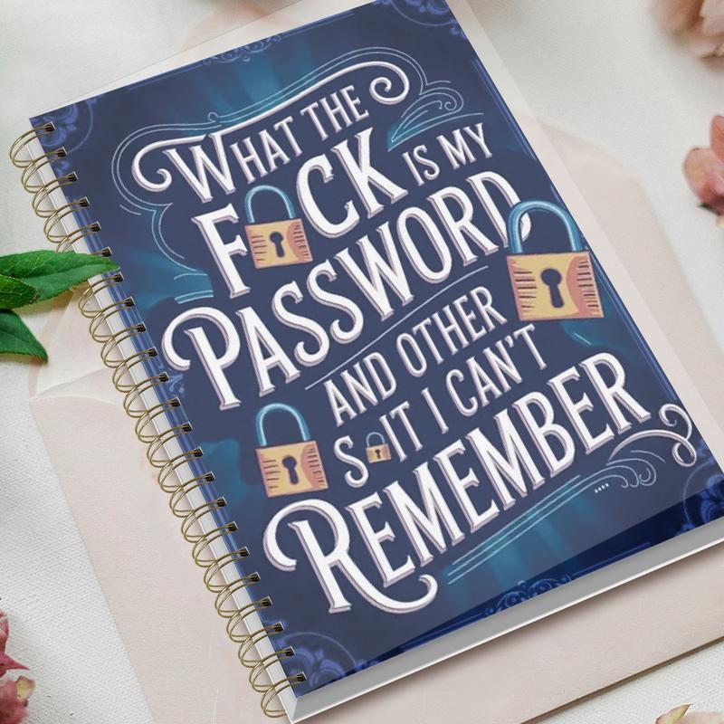 🔥 📅Funny Password Notebook - Spiral Bound with Lock Icons & Funny Security Phrases✍️ - Image 10