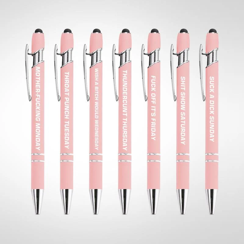 🔥💝Funny Stress-Relief Daily Quotes Metal Ballpoint Pen Set (7 Pcs) | 🎁Office Christmas Gift Exchange - Image 10