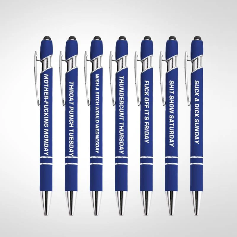 🔥💝Funny Stress-Relief Daily Quotes Metal Ballpoint Pen Set (7 Pcs) | 🎁Office Christmas Gift Exchange - Image 9