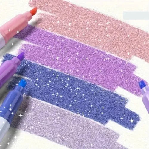 ⏳THE WEEK'S SPECIAL PRICE £13.99!!✨🎁Dual-Tip Glitter Marker Pen - Image 5