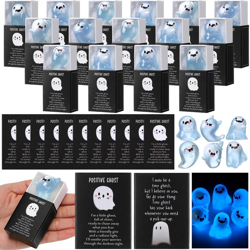🎃Halloween Sale 👻Glow in the Dark Mini Ghost Figures with Box(set of 36)