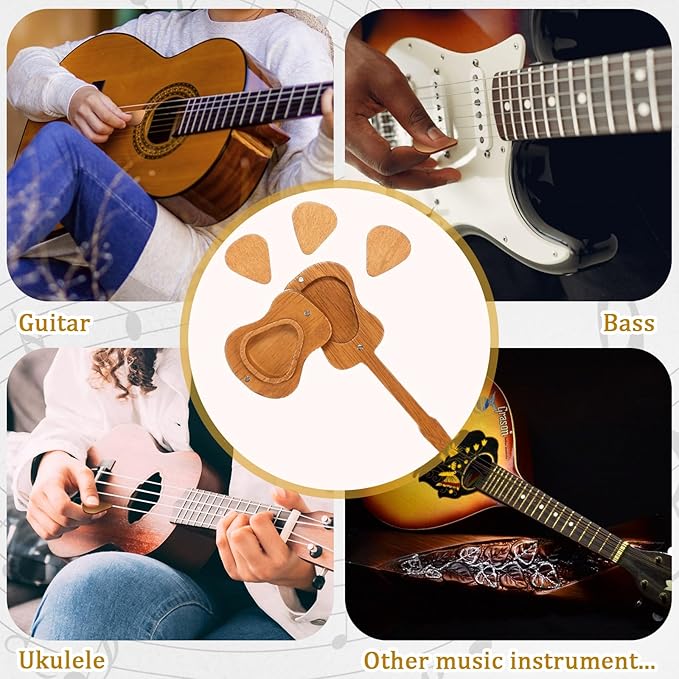 🎁Mini Cute Edition Wooden Guitar Plectrum Case🎸 - Image 4
