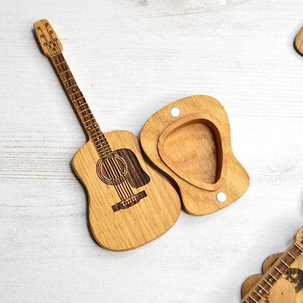 🎁Mini Cute Edition Wooden Guitar Plectrum Case🎸 - Image 9