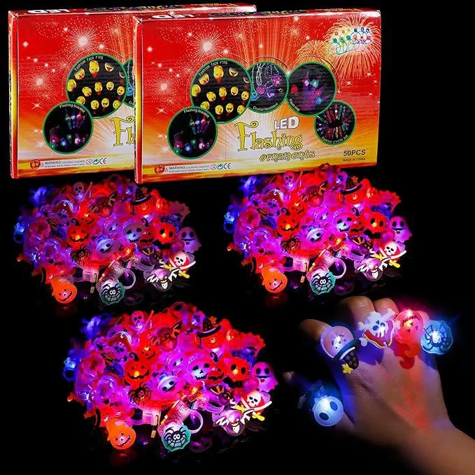 🔥 Halloween 50Pcs LED glowing ring(Featuring 18 creepy-cute shapes) - Image 14