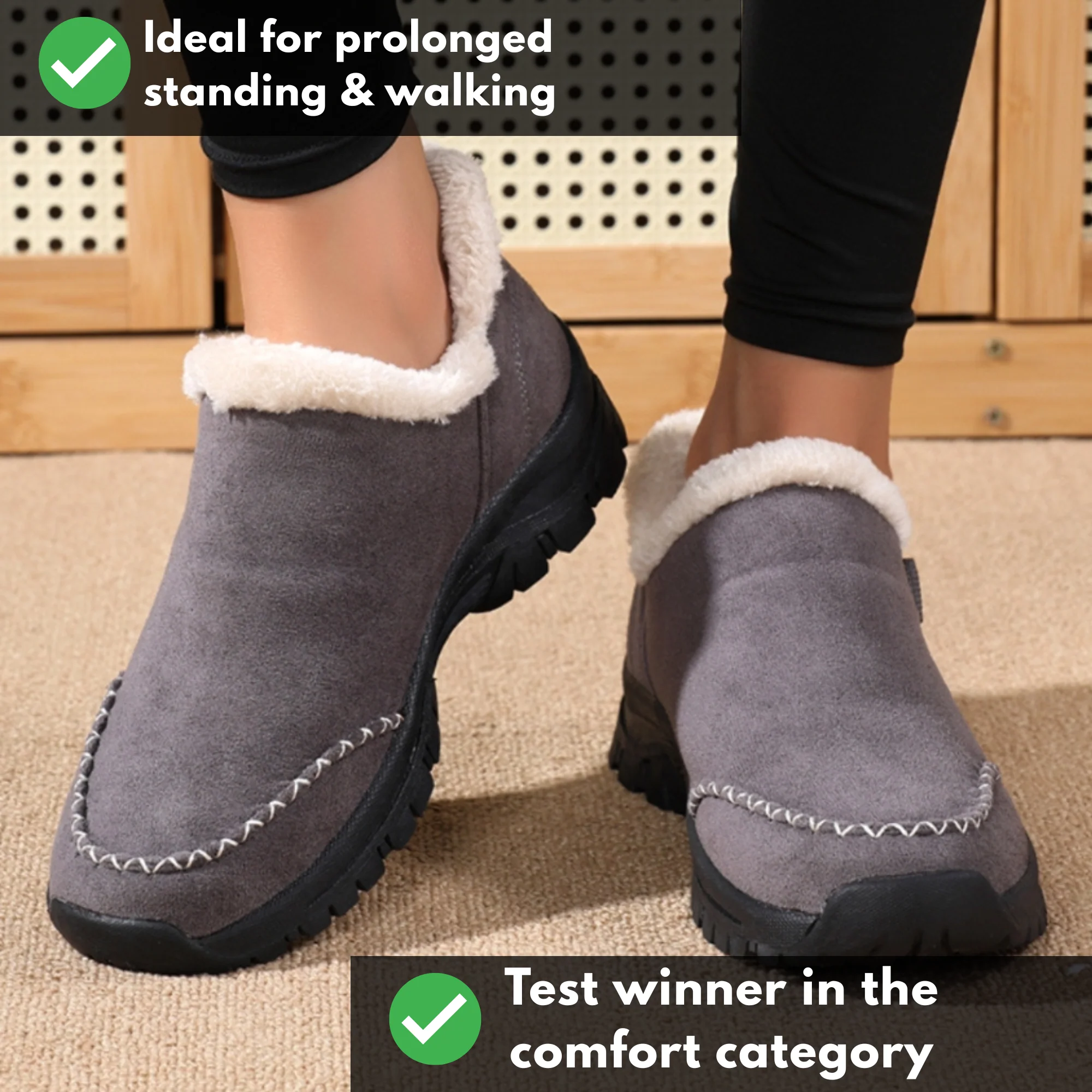 Ergonomic & Supportive Winter Hands-Free Slip-In Shoes - CozyStep - Image 4