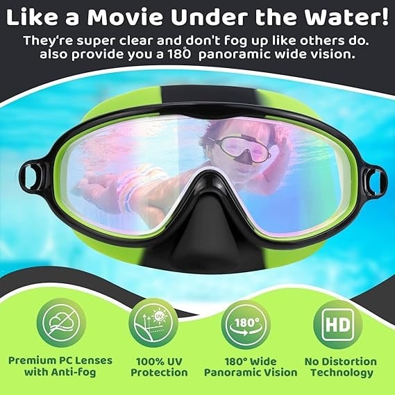 🏊♀️Last Day Buy 1 Get 1 Free🏊♀️-HD children's large frame waterproof and anti-fog swimming goggles - Image 10