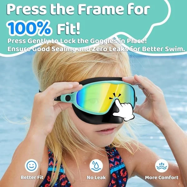 🏊♀️Last Day Buy 1 Get 1 Free🏊♀️-HD children's large frame waterproof and anti-fog swimming goggles - Image 11