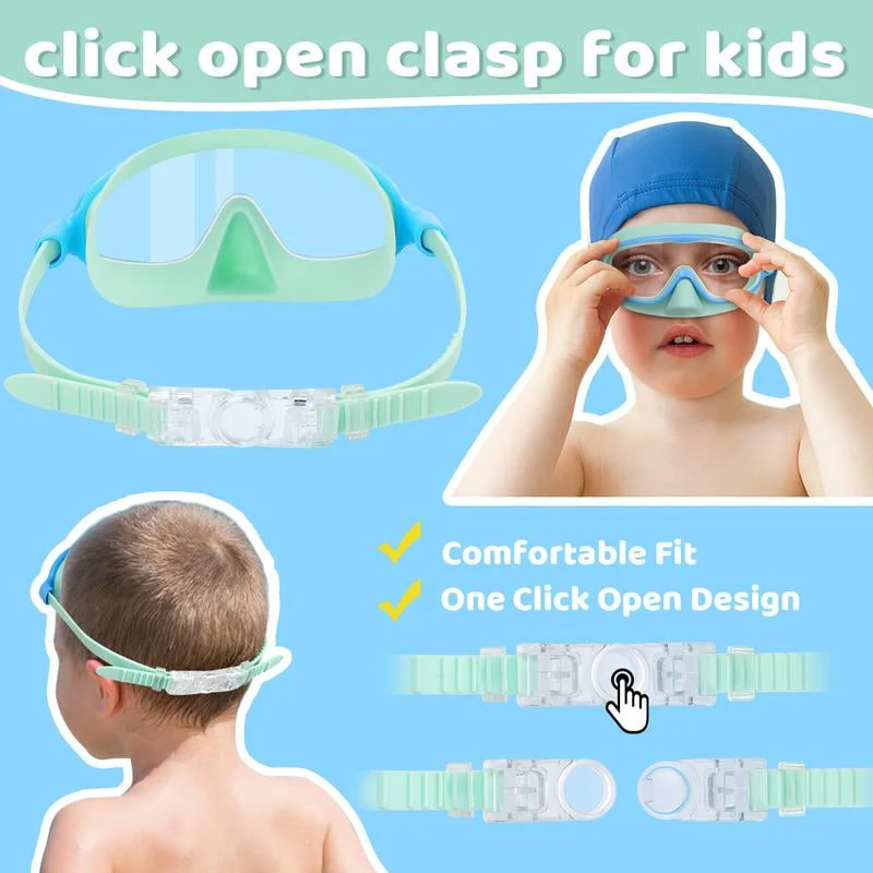 🏊♀️Last Day Buy 1 Get 1 Free🏊♀️-HD children's large frame waterproof and anti-fog swimming goggles - Image 4