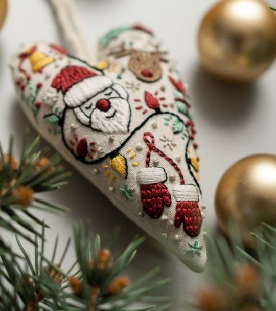 💖DIY Heart Shaped Hand Embroidered Christmas Ornament/Ornament Kit - Image 18