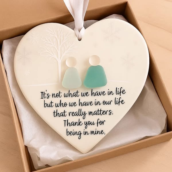 🌊Heart-Shaped Sea Glass Friendship Decor💝✨ Shaped by Nature & Crafted by Hand! - Image 7