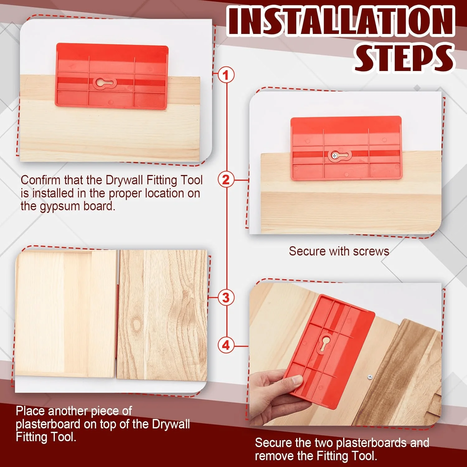🔥Heavy Duty Drywall Fitting Tool (Set of 4) - Image 3