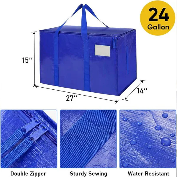 24 Gallon Extra Large Heavy Duty Foldable Moving Bags - Image 5