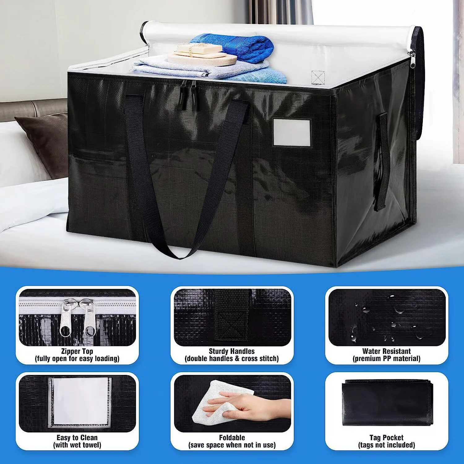 24 Gallon Extra Large Heavy Duty Foldable Moving Bags - Image 7