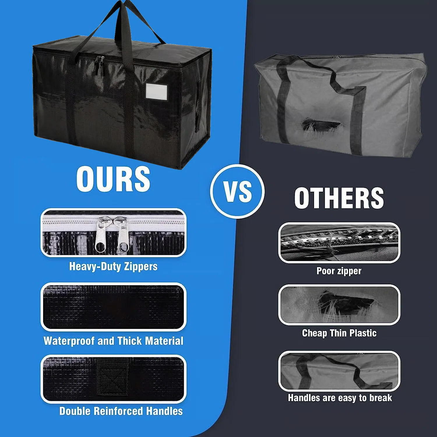 24 Gallon Extra Large Heavy Duty Foldable Moving Bags - Image 8
