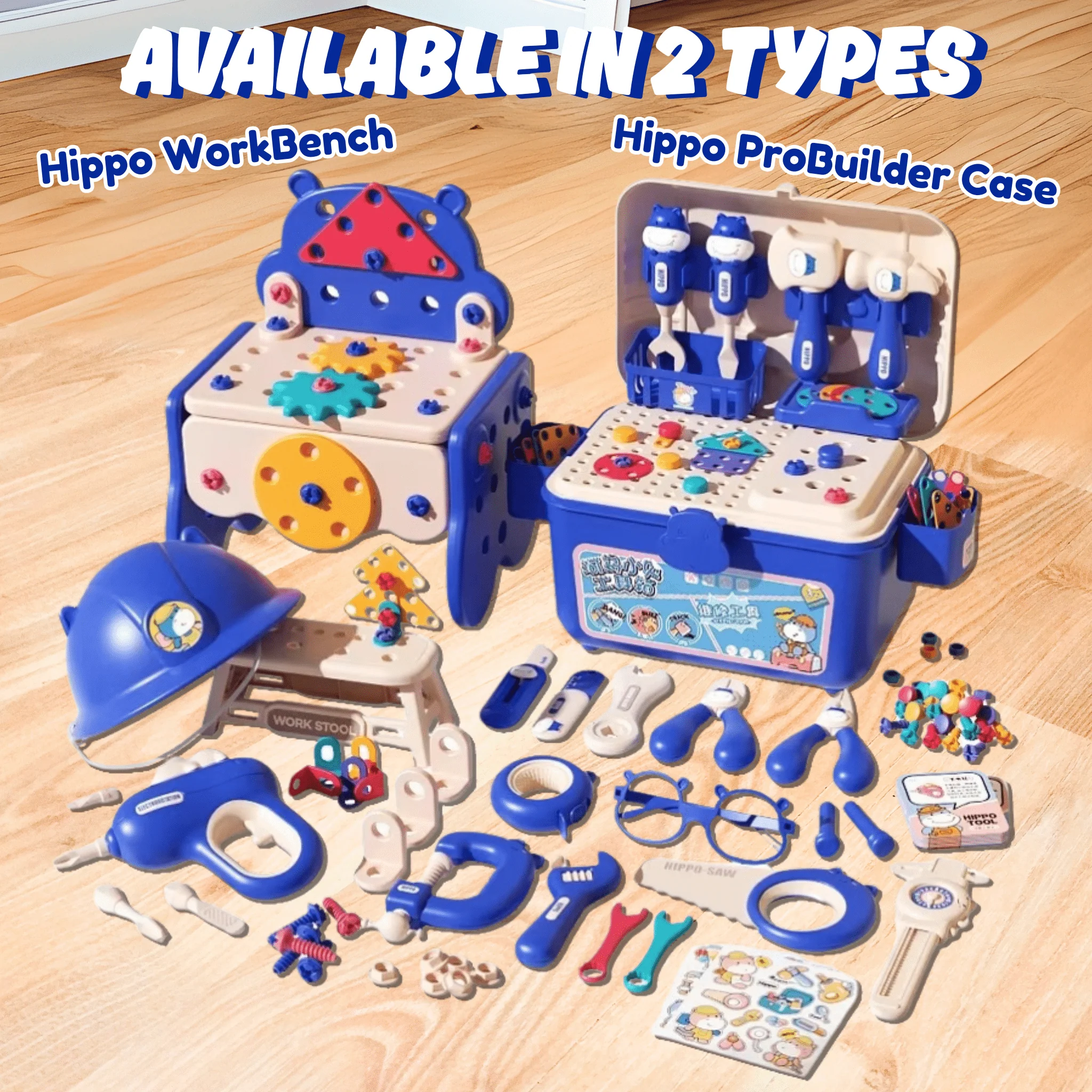 Hippo All-in-one Tool Hub DIY Montessori Tool Box Set - Image 11