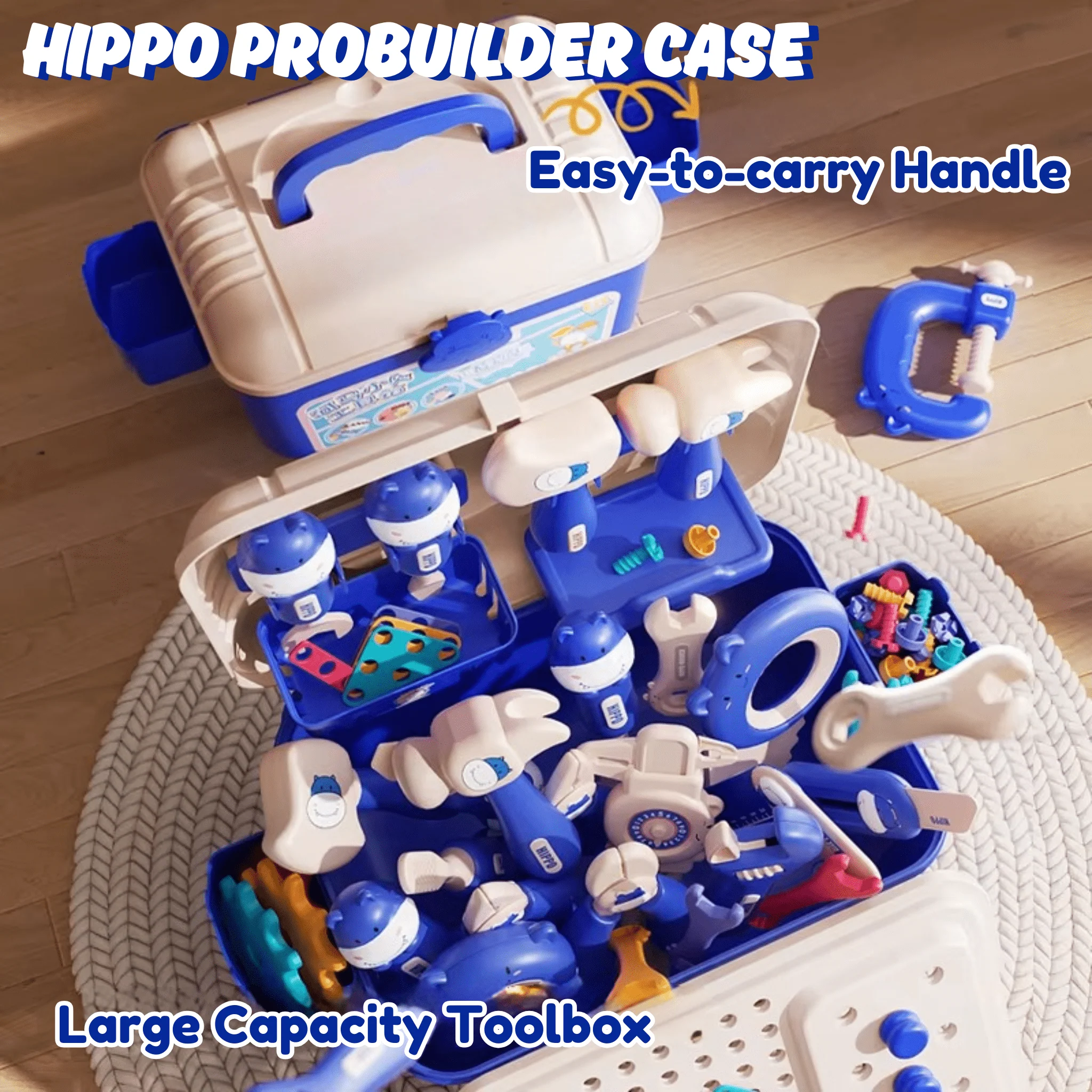 Hippo All-in-one Tool Hub DIY Montessori Tool Box Set - Image 14