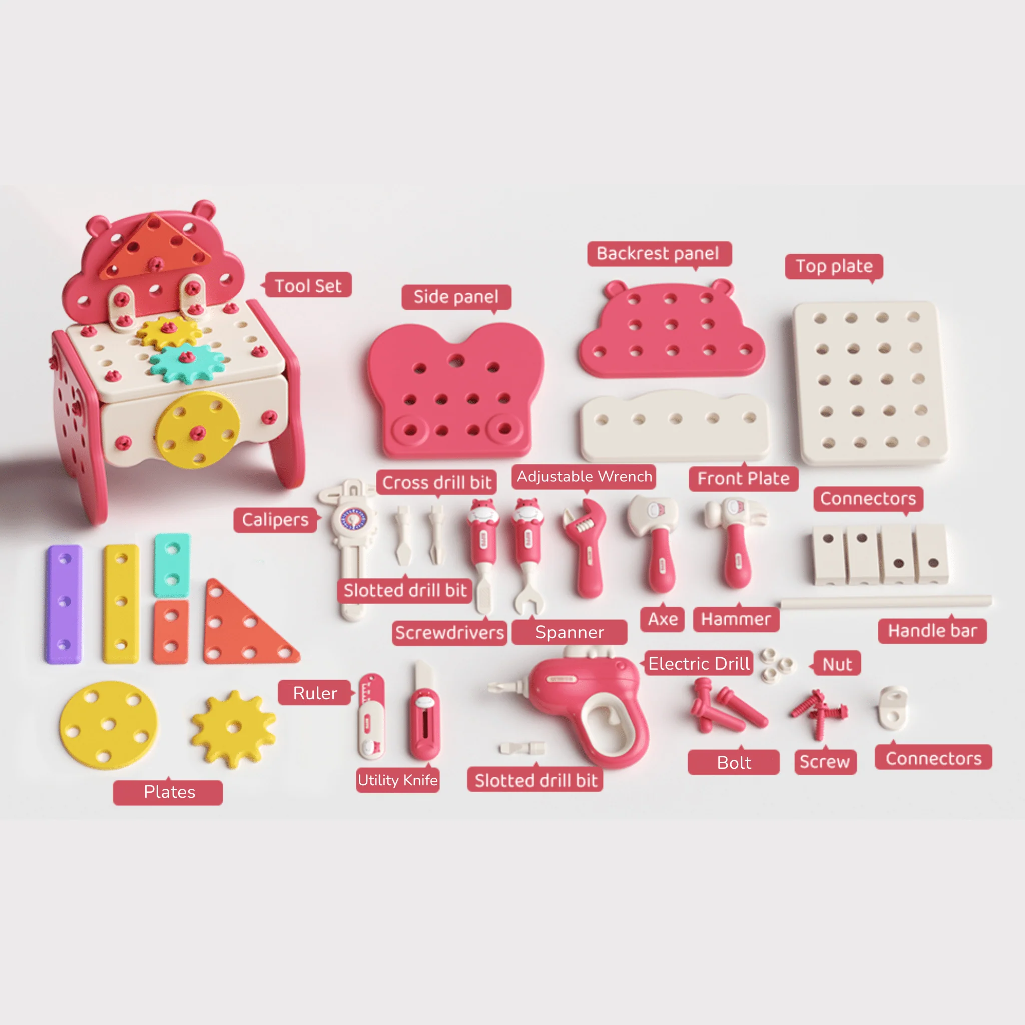 Hippo All-in-one Tool Hub DIY Montessori Tool Box Set - Image 16