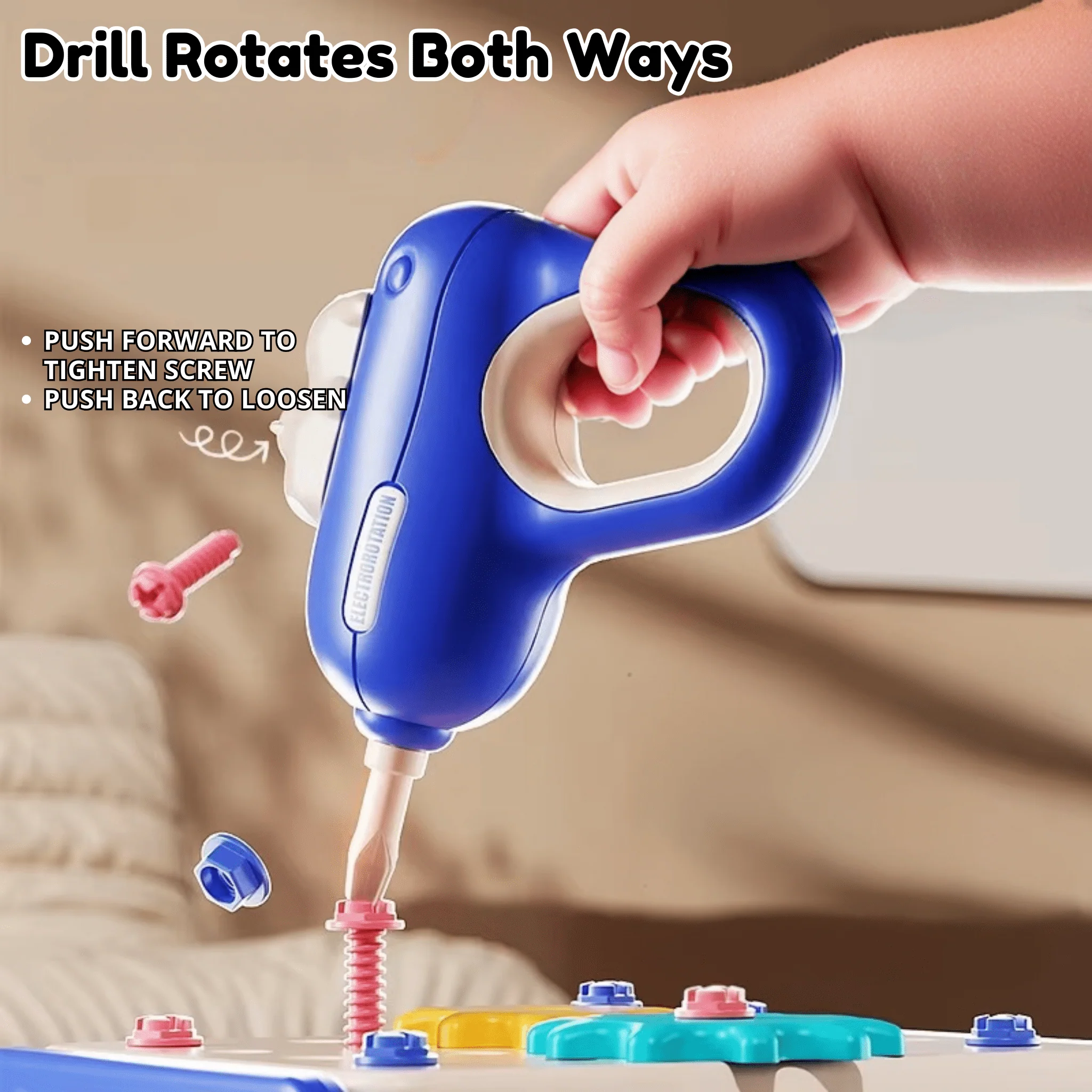 Hippo All-in-one Tool Hub DIY Montessori Tool Box Set - Image 6