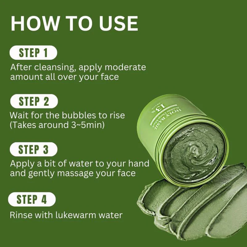 Holy Basil Bubble Deep Cleansing Mask - Image 8