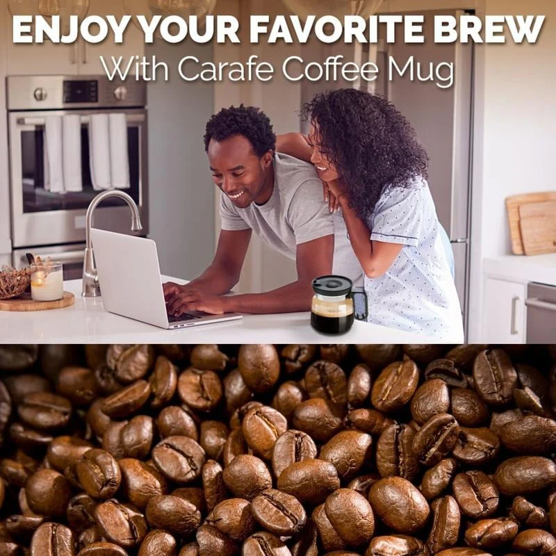 💖☕ 16 Oz Glass Coffee Mug – Coffee Pot Style - Image 5