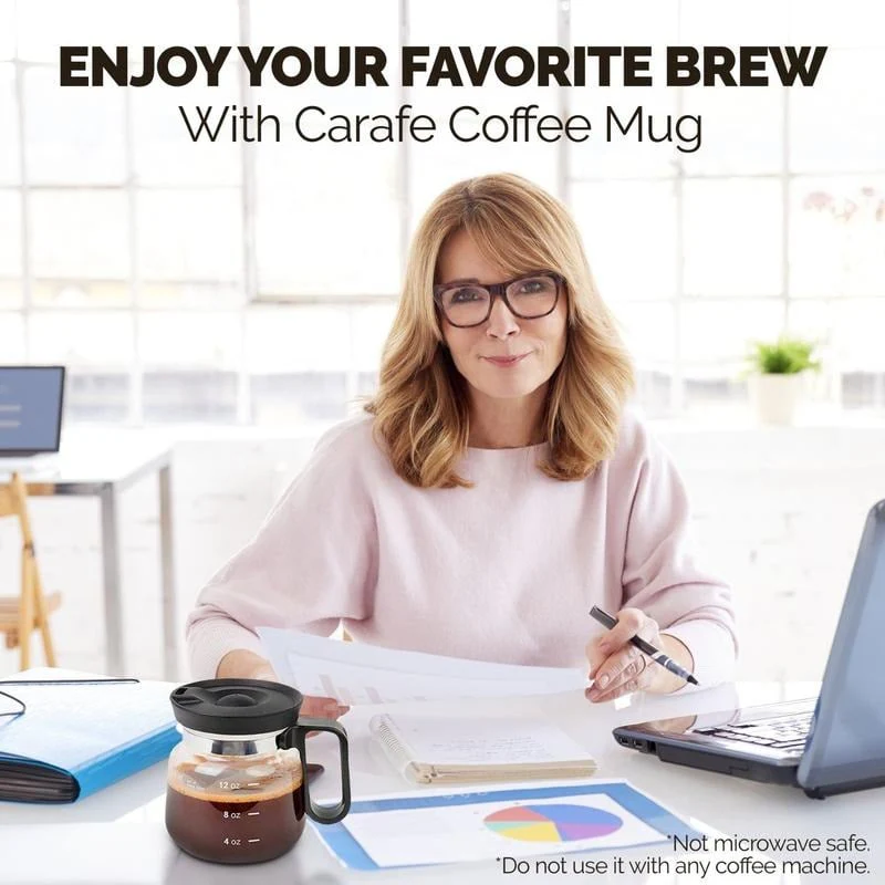 💖☕ 16 Oz Glass Coffee Mug – Coffee Pot Style - Image 6