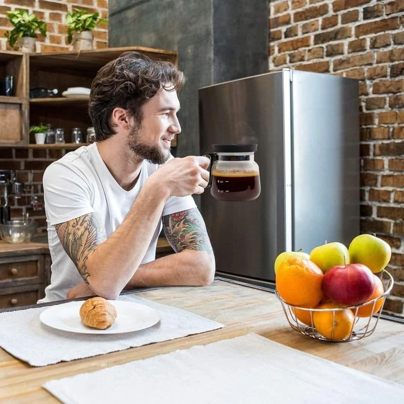 💖☕ 16 Oz Glass Coffee Mug – Coffee Pot Style - Image 8