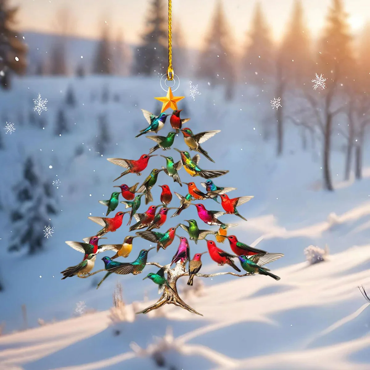 Hummingbird Christmas Ornament - Image 2