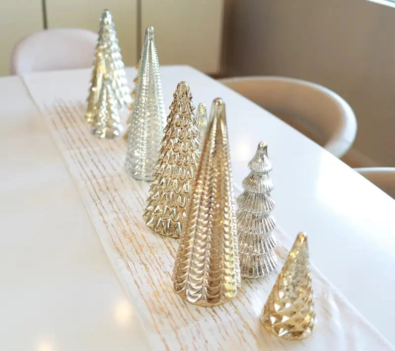 Tiktrove Collection Set of 5 Illuminated Mercury Trees - Image 2