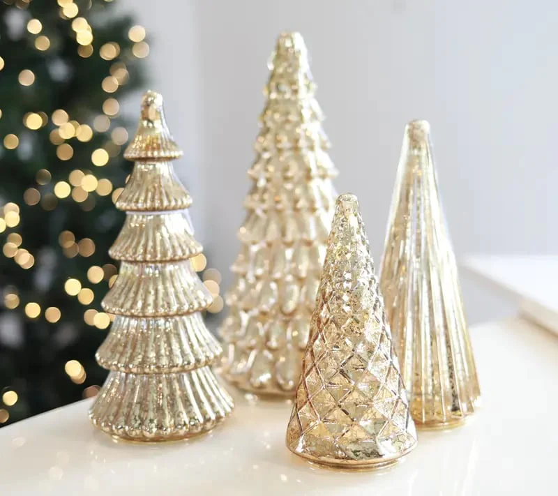 Tiktrove Collection Set of 5 Illuminated Mercury Trees - Image 4