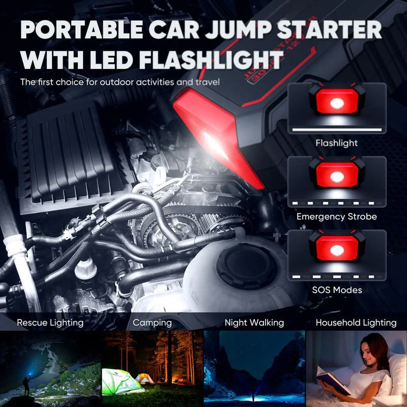 🔥Jump Starter 300A Peak Jump Starter Battery Pack - Image 4