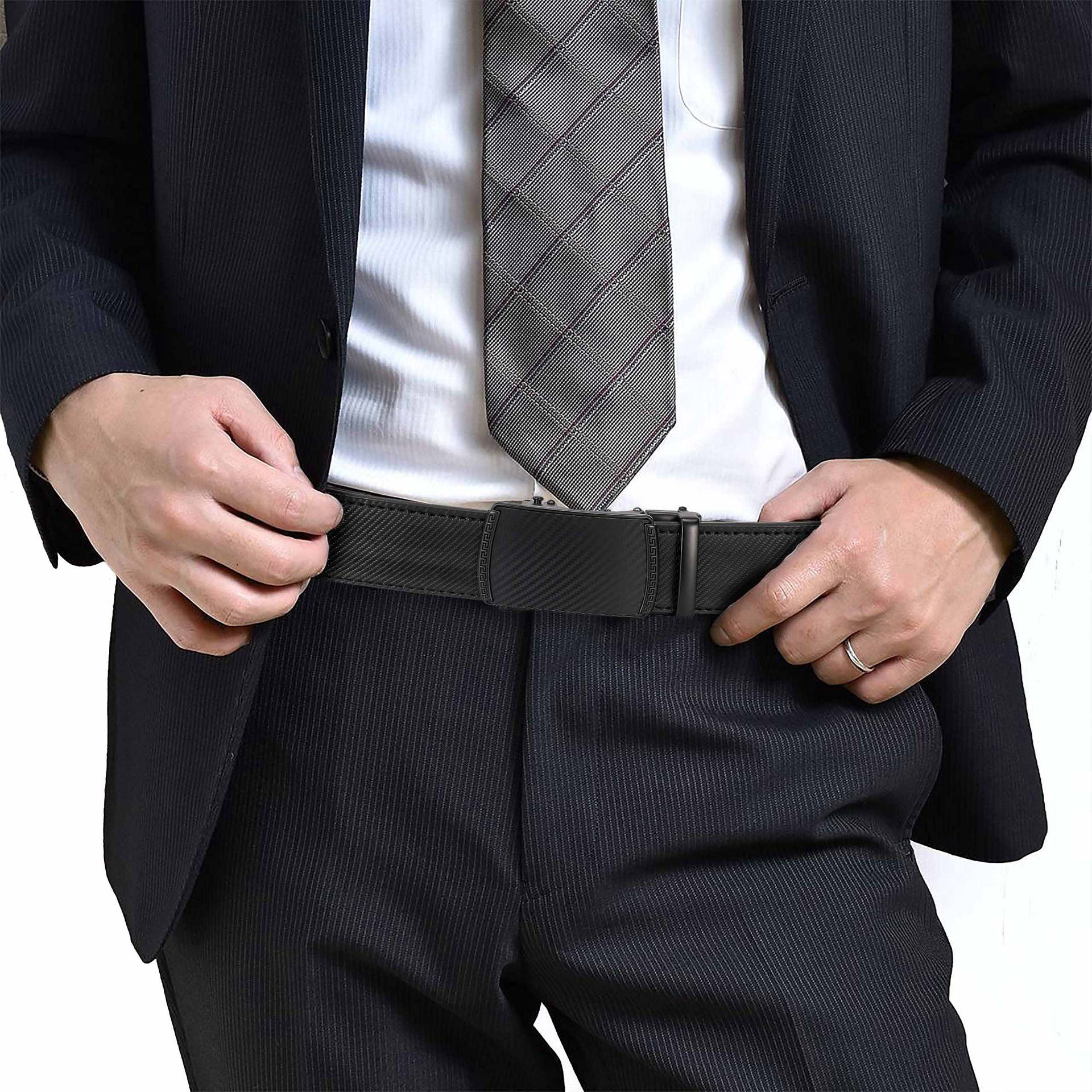 Leather Ratchet Belt With Adjustable Buckle - Image 4