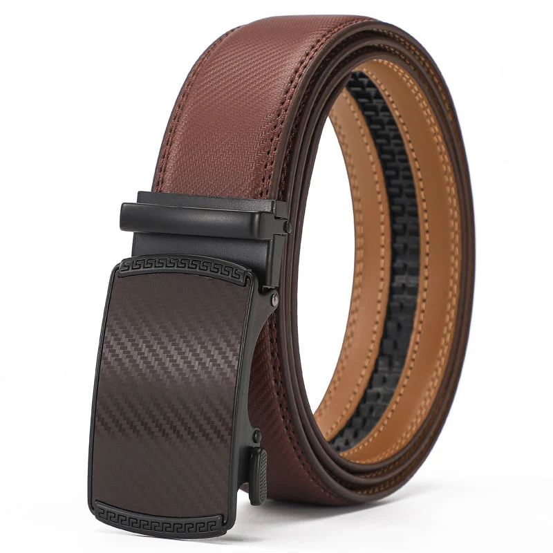 Leather Ratchet Belt With Adjustable Buckle - Image 9
