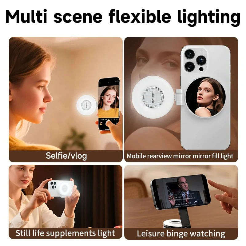 💥 3-in-1 Magnetic Beauty Selfie Light for Phones - Image 3