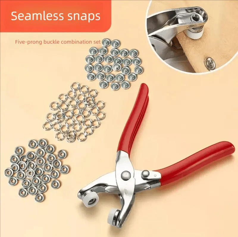 ✨100 pcs Invisible Colored Metal Buckle & Manual Pressure Pliers Kit - Image 2