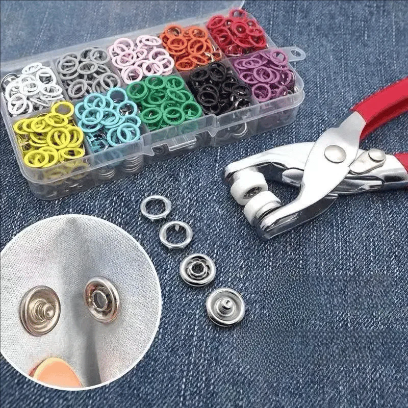 ✨100 pcs Invisible Colored Metal Buckle & Manual Pressure Pliers Kit - Image 7