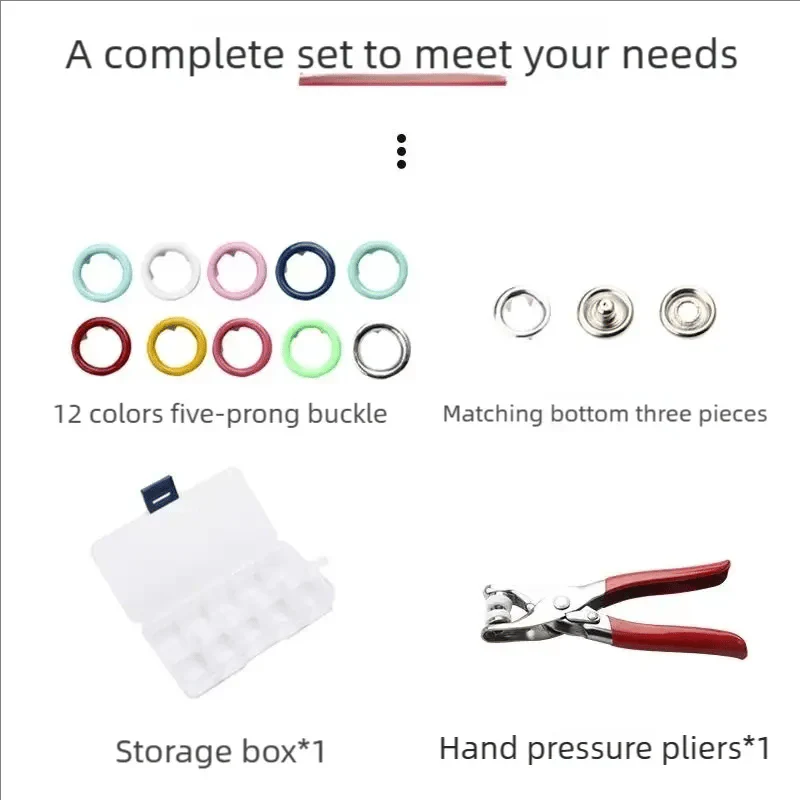 ✨100 pcs Invisible Colored Metal Buckle & Manual Pressure Pliers Kit - Image 9