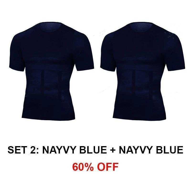 Men's Body Shaper Compression Workout T-shirt - Image 14