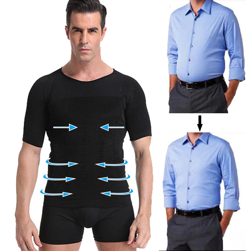 Men's Body Shaper Compression Workout T-shirt - Image 2