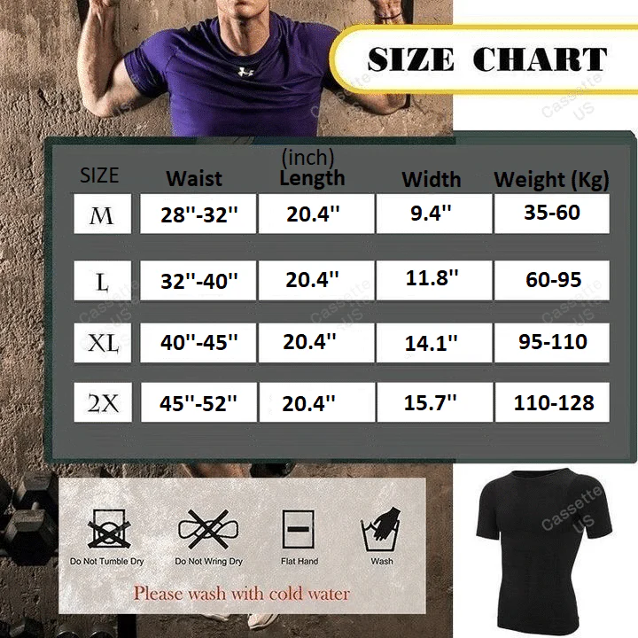 Men's Body Shaper Compression Workout T-shirt - Image 7