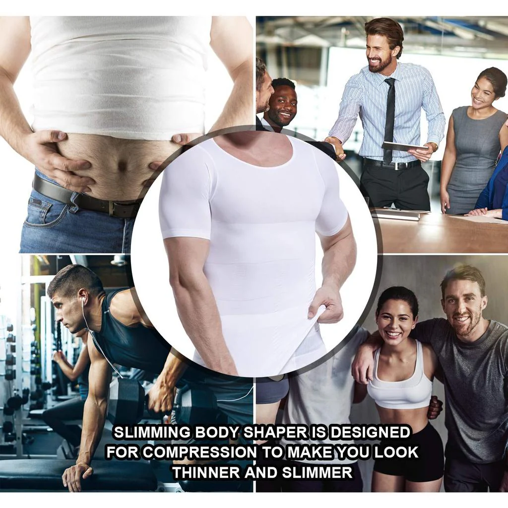 Men's Body Shaper Compression Workout T-shirt - Image 8