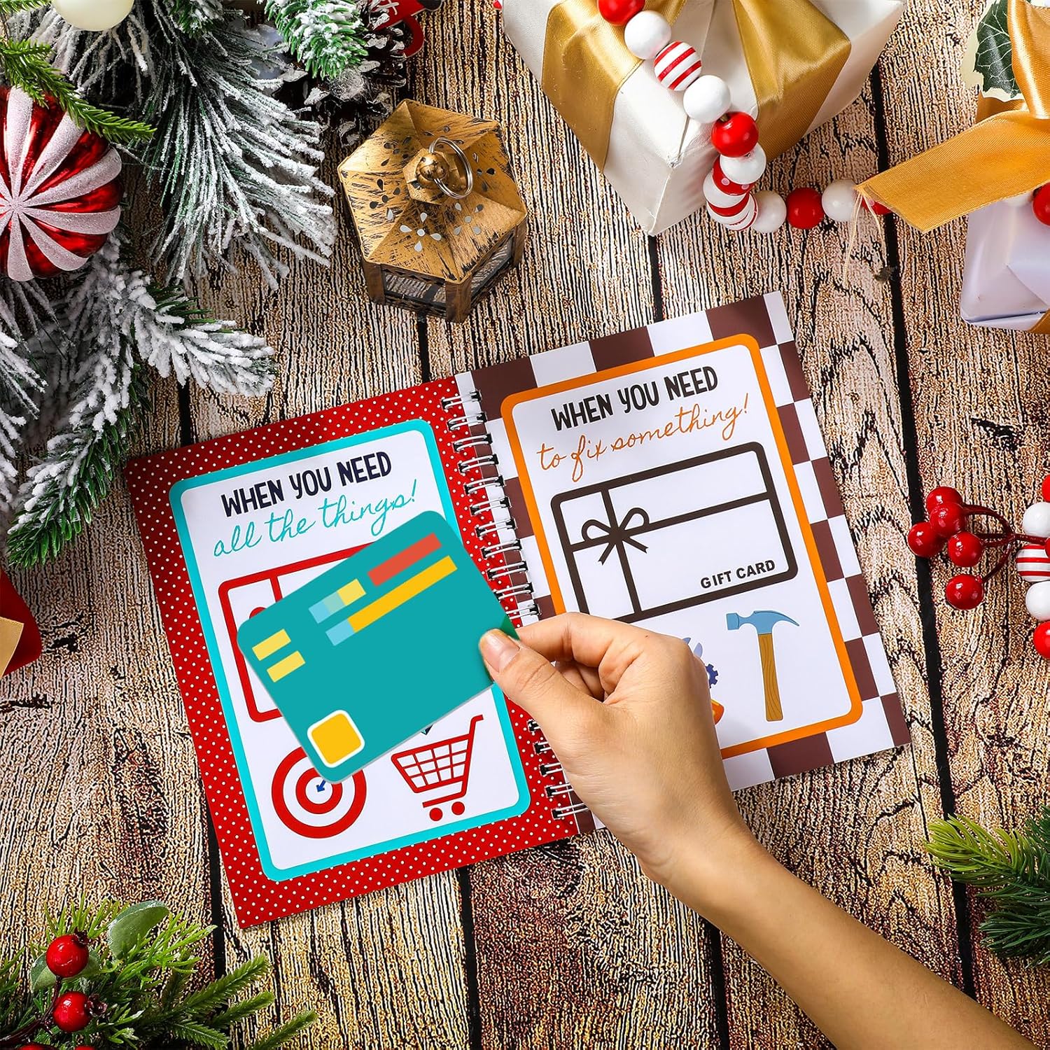 🎁🎅🏼MERRY CHRISTMAS! GIFT CARD BOOK📚Hardcover & Durability Line - Image 3