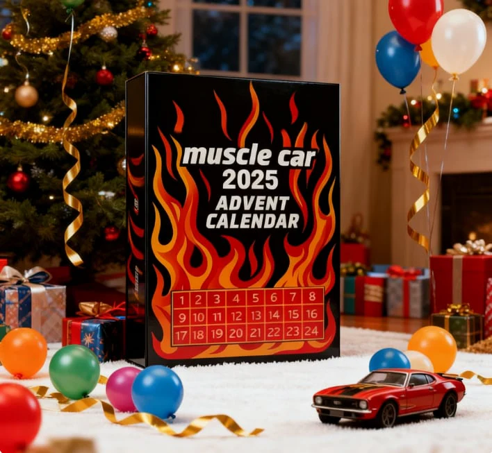 Hot Wheels Muscle Toy Car Advent Calendar-24 DAYS 2025 - Image 5