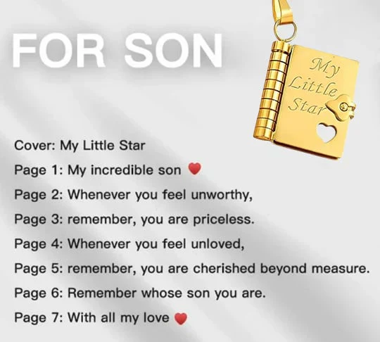 My Little Star Book Necklace for Daughter, Birthday Day Gift Graduation Jewelry of Love - Image 10